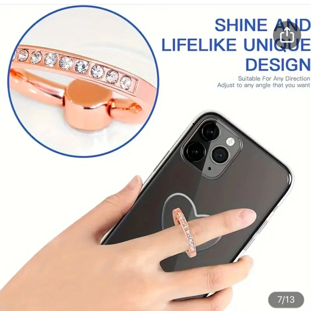 Universal Finger Ring Holder Stand - Rotatable Kickstand for IPhones and Samsung